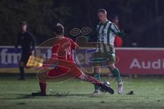 Landesliga - Saison 2025/26 - SV Manching - TSV Hollenbach - Fabian  Neumayer (Nr.9 - SV Manching) - Burkhard Christoph rot Hollenbach - Foto: Meyer Jürgen