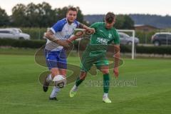 Bezirksliga - Saison 2023/2024 - TSV Gaimersheim - TSV Rohrbach  - Nicolae von Swiontek Brezinski (Nr.17 - Gaimersheim) grün - Leon Hagen weiss Rohrbach - Foto: Meyer Jürgen