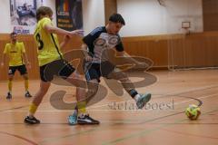 Hallenturnier Gaimersheim - Saison 2025/26 - TSV Ober-u. Unterhaunstadt - FC Hitzhofen - Maximilian Eichlinger gelb Hitzhofen - Angelo Boharu grau Oberhaunstadt - Foto: Meyer Jürgen