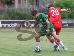 Toto - Pokal - Saison 2026/27 - SV Manching - SV Heimstetten - Dominik Juric (Nr.19 - SV Manching)- David Leitl rot Heimstetten  - Foto: Meyer Jürgen
