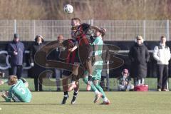 *** A-Junioren Bundesliga  - Saison 2025/26 - FC Ingolstadt 04 - SpVgg Greuther Fürth - Straßer Vincent schwarz FCI - Kamal Fadl grün Fürth - Hengmith Timo schwarz FCI links - Foto: Meyer Jürgen