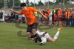 Relegation zur Kreisklasse - Saison 2022/2023 - SC Irgertsheim - MTV Ingolstadt - Nicolas von Sierakowski Gonzalez weiss MTV - Louis Habermeier rot Irgertsheim - Foto: Meyer Jürgen