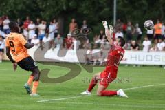 Toto-Pokal; SV Manching - FC Ingolstadt 04; Tor Jubel Treffer Daouda Beleme (9, FCI) Torwart Thomas Obermeier (SVM