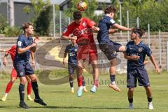 A - Junioren Bundesliga -  Saison 2023/2024 - FC Ingolstadt 04 - FSV Mainz 05 - Ognjen Draculic rot FCI - Daniel Gleiber blau Mainz - Foto: Meyer Jürgen