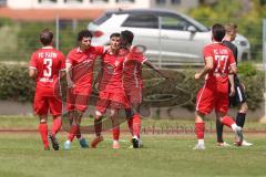 Bezirksliga - Saison 2024/25- TSV Gaimersheim - FC Fatih Ingolstadt - Eron Dervisi rot Fatih mit dem 0:1 Führungstreffer - Jubel -  - XXXXX - Foto: Meyer Jürgen