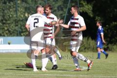 Kreisliga
 - Saison 2024/25- TSV Oberh./Unterhaunstadt - SV Kasing- - Jan Witek weiss Kasing mit dem 1:2 Anschlusstreffer - jubel - Foto: Meyer Jürgen