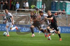 3. Liga - Saison 2026/27 - Victoria Köln - FC Ingolstadt 04  - Tobias Eisenhut (Nr.6 - Viktoria Köln) - Meiko Sponsel (Nr.19 - Viktoria Köln). Fredrik Carlsen (Nr.8 - FCI) -  - Foto: Meyer Jürgen
