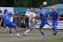 Toto - Pokal - Saison 2024/25 - DJK Hein - FC Ingolstadt 04 -  - Ognjen Drakulic (Nr.30 - FCI) - Matthias Fries (Nr.7 - DJK Hain) - Foto: Meyer Jürgen