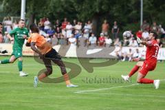 Toto-Pokal; SV Manching - FC Ingolstadt 04; Tor Jubel Treffer Daouda Beleme (9, FCI) Torwart Thomas Obermeier (SVM