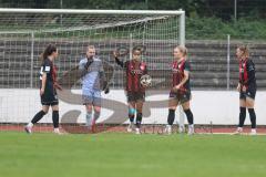 2. Bundesliga Frauen - Saison 2024/25 - FC Ingolstadt 04 Frauen - FC Union Berlin - Der 0:1 Führungstreffer durch Eleni Markou Berlin - jubel - Torwart Anna-Lena Daum (Nr.22 - FCI Frauen) - Katharina Krist (Nr.14 - FCI Frauen) holt die Spielerinnen zusamm