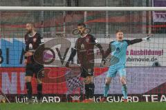 2.BL; FC Ingolstadt 04 - Erzgebirge Aue; Torwart Robert Jendrusch (1, FCI) schreit