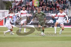 3. Liga; VfB Stuttgart 2 - FC Ingolstadt 04; Benjamin Kanuric (8, FCI) Münst Leonhard (13 VFB) Glück Michael (4 VFB) Laupheimer Lukas (18 VFB)