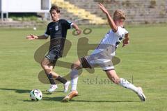 A-Junioren Bundesliga  - Saison 2024/25 - A-Junioren - FC Ingolstadt 04 - SSV Ulm - Streck Alik weiss FCI - Kleiser Noah schwarz Ulm - XXXXX - Foto: Meyer Jürgen