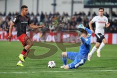 3. Liga; SC Verl - FC Ingolstadt 04; Torchance verpasst Marcel Costly (22, FCI) Torwart Schulze Philipp (1 Verl)