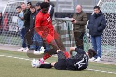 Bayernliga Nord - Saison 2023/24 - FC Ingolstadt 04 II - SC Eltersdorf- Michael Udebuluzor (Nr.11 - FCI) - Fischer Moritz schwarz Eltersdorf - Foto: Meyer Jürgen