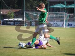 Freundschaftsspiel - FC Gerolfing - VFR Neuburg - Lukas Achhammer (Nr.9 - FC Gerolfing) - Marijan Maricic (Nr.28 - VFR Neuburg) - Foto: Meyer Jürgen