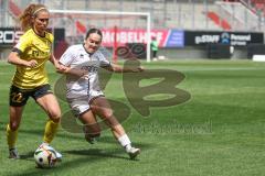 2. Bundesliga Frauen - Saison 2024/25 - FC Ingolstadt 04 Frauen - SV Weinberg - Pija Reininger (Nr.21 - FCI Frauen) - Haberäcker Leonie gelb Weinberg - XXXXX - Foto: Meyer Jürgen