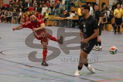 Lotto Bayern Hallencup - Finale - Lindenkreuzhalle Saison 2024/25 - FC Türk Sport Garching - Türk SV Ingolstadt - Onur Keskin rot Türk Ingolstadt -  - XXXXX - Foto: Meyer Jürgen