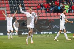 3. Liga - Saison 2024/25 - FC Ingolstadt 04 - SpVgg Unterhaching - Der 1:0 Führungstreffer durch Benjamin Kanuric (Nr.8 - FCI) - jubel - XXXXX - Foto: Meyer Jürgen