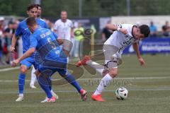 Toto - Pokal - Saison 2024/25 - DJK Hein - FC Ingolstadt 04 -  - Ognjen Drakulic (Nr.30 - FCI) - David Wohnsland (Nr.17 - DJK Hain) - Markus Horr (Nr.5 - DJK Hain) - Foto: Meyer Jürgen