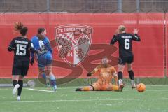 2. Bundesliga Frauen - Saison 2024/25 - FC Ingolstadt 04 Frauen - SV Meppen - Torwart Anna-Lena Daum (Nr.22 - FCI Frauen) - Kerstin Bogenschütz (Nr.6 - FCI Frauen) - Bröring Laura blau Meppen - Foto: Meyer Jürgen