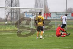 Kreisliga - Saison 2024/25- TSV Lichtenau - FC Mindelstetten -  Der 3:0 Führungstreffer durch - Mentor Haliti gelb Lichtenau - jubel - Fabian Sangl Torwart Mindelstetten - Foto: Meyer Jürgen