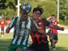 Landesliga - Freundschaftsspiel - Saison 2026/27 - SV Manching - FC Ingolstadt 04 II - Leon Peric (Nr.20 - SV Manching) - Timo Hengmith (Nr.10 - FCI II) - Foto: Meyer Jürgen