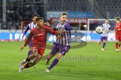 3. Liga; VfL Osnabrück - FC Ingolstadt 04; Zweikampf Kampf um den Ball Marcel Costly (22, FCI) Müller Jannik (24 VFL)