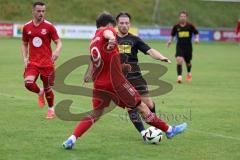 Kreisliga - Saison 2024/25- SV Kasing - SV Eitensheim - Nick Heidenreich rot Eitensheim - Fabian Wölkhammer schwarz Kasing - Foto: Meyer Jürgen