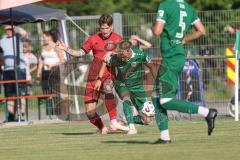 * Testspiel - 3. Liga - Saison 2025/26 - FC Ingolstadt 04 - VFB Eichstätt - Frederic Christensen (Nr.11 - FC Ingolstadt 04) - Elias Herger (Nr.11 - VFB Eichstätt) - Foto: Meyer Jürgen