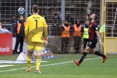 3. Liga; TSV 1860 München - FC Ingolstadt 04; Torchance David Kopacz (29, FCI) kommt zu spät Hiller Marco (1 TSV)