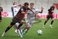 3. Liga - Saison 2026/27 - FC Ingolstadt 04 - SV Wehen Wiesbaden - Fredrik Carlsen (Nr.8 - FCI) - Justin Janitzek (Nr.15 - Wehen/Wiesbaden) - Foto: Meyer Jürgen
