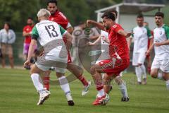 Kreisklasse - Saison 2025/26- SV Lippertshofen - Türkisch SV Ingolstadt-  - Daniel Drotleff rot Türkisch - Florian Hiss weiss Lippertshofen - Foto: Meyer Jürgen