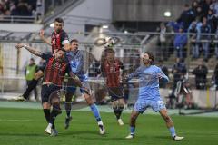 3. Liga; TSV 1860 München - FC Ingolstadt 04; Zweikampf Kampf um den Ball Felix Keidel (43, FCI) Pascal Testroet (37, FCI) #m6#Danhof Tim (2 TSV)