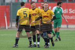 AUDI Amateuercup - Saison 2024/25 - TSV Lichtenau - FC Geisenfeld - Der 1:0 Führungstreffer per Freistoß durch Boris Manko gelb Lichtenau links - Bastian Wagner #5 - Fabian Christl gelb rechts Lichtenau- jubel - XXXXX - Foto: Meyer Jürgen