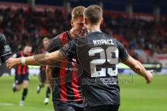 3. Liga; FC Ingolstadt 04 - VfL Osnabrück; Tor Jubel Treffer Sebastian Grönning (11, FCI) mit David Kopacz (29, FCI)