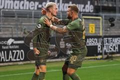 3. Liga; SV Sandhausen - FC Ingolstadt 04; Dennis Borkowski (7, FCI) Tor Jubel Treffer Ausgleich 1:1 Yannick Deichmann (20, FCI)