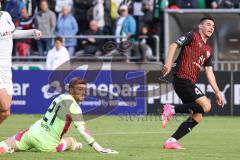 3. Liga; Testspiel; FC Ingolstadt 04 - Borussia Mönchengladbach; Tor Jubel Treffer Felix Keidel (43, FCI) 2:1 Anschlusstreffer Torwart Sippel Tobias (21 BMG)