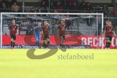 3.Liga - Saison 2023/2024 - SC Verl - FC Ingolstadt 04 - Der 2:0 Führungstreffer durch Michel Stöcker (Nr.24 - Verl) - Torwart Marius  Funk (Nr.1 - FCI) - jubel - enttäuschte Gesichter -  - Foto: Meyer Jürgen