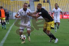 3. Liga - Saison 2024/25 - Alemannia Aachen - FC Ingolstadt 04  - David Kopacz (Nr.29 - FCI) - Lamar Yarbrough (Nr.25 - Alemannia Aachen) - Foto: Meyer Jürgen