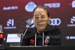 3. Liga; FC Ingolstadt 04 - FC Hansa Rostock; Interview Pressekonferenz Cheftrainerin Sabrina Wittmann (FCI)