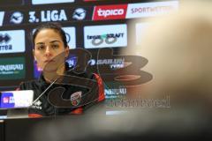 3. Liga; FC Ingolstadt 04 - TSG Hoffenheim II; Pressekonferenz Interview Cheftrainerin Sabrina Wittmann (FCI)