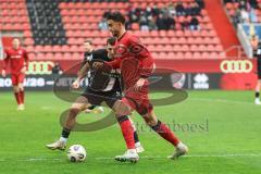 3. Liga; FC Ingolstadt 04 - TSV Havelse; Zweikampf Kampf um den Ball Fredrik Carlsen (8, FCI) Belkahia Semi (6 TSV)