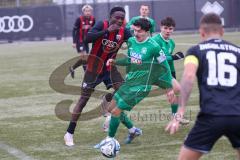 Bayernliga Nord - Saison 2024/25 - FC Ingolstadt 04 II - VFB Eichstätt - Jason Osei Tutu (Nr.11 - FCI U21) - Jonas Fries Eichstätt grün - Foto: Meyer Jürgen