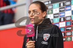 3. Liga; FC Ingolstadt 04 - SV Waldhof Mannheim; vor dem Spiel Cheftrainerin Sabrina Wittmann (FCI) Interview