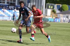 3. Liga - Saison 2025/26 - TSG Hoffenheim II - FC Ingolstadt 04  - Marcel Costly (Nr.22 - FCI) - Kelven Frees (Nr.5 - TSG Hoffenheim II)- Foto: Meyer Jürgen