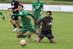 Bezirksliga - Saison 2024/25 - Freundschaftsspiel - SV Manching - TSV Gaimersheim - Stefan Müller (Nr.7 - SV Manching) - Hakan Düzgün (Nr.25 - TSV Gaimersheim) - Foto: Meyer Jürgen