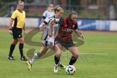 2. Bundesliga Frauen - Saison 2024/25 - FC Ingolstadt 04 Frauen - 1. FC Nürnberg - Stefanie Reischmann (Nr.24 - FCI Frauen) - Brunnmaier Livia weiss Nürnberg - Foto: Meyer Jürgen