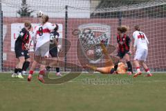 2. Bundesliga Frauen - Saison 2025/26 - FC Ingolstadt 04 Frauen - VFB Stuttgart  - Der 1:1 Ausgleichstreffer - jubel - Torwart Franziska Maier (Nr.1 - FC Ingolstadt Frauen I) - XXXXX - Foto: Meyer Jürgen