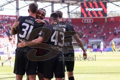 3. Liga; FC Ingolstadt 04 - Hallescher FC; Tor Jubel Treffer Julian Kügel (31, FCI) 1:0 Jannik Mause (7, FCI) Leon Guwara (6, FCI) Felix Keidel (43, FCI)